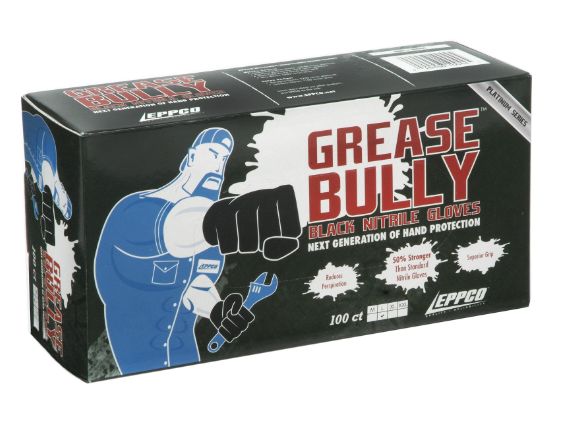 10046 XXL GREASE BULLY Black Nitrile Gloves