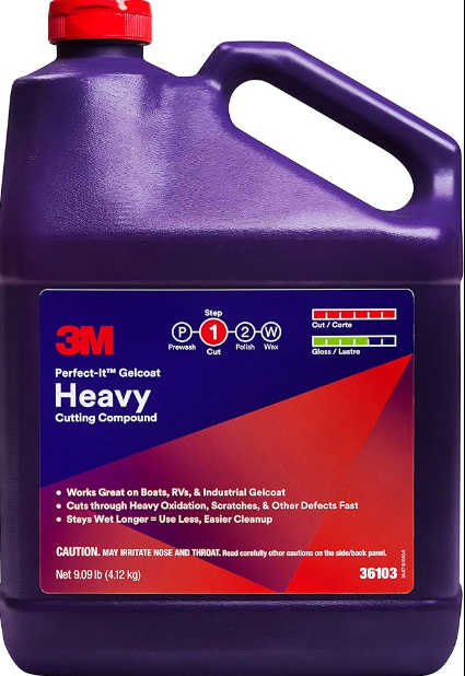 3M Perfect-It Gelcoat Heavy Cutting Compound — 1 gallon.
