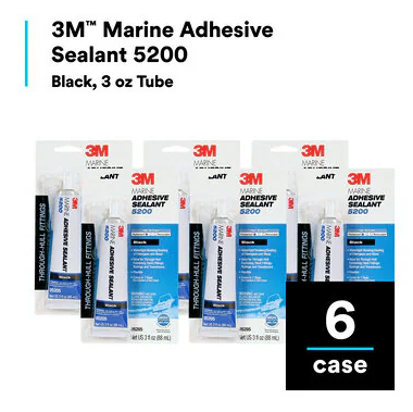 3M™ Marine Adhesive Sealant 5200, PN05203, Black, 3 oz Tube, 6/Case-1