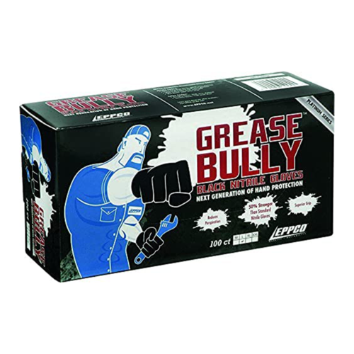 10043 Guante Eppco Grease Bully Grip Negro de 6 milésimas de pulgada de grosor Medio