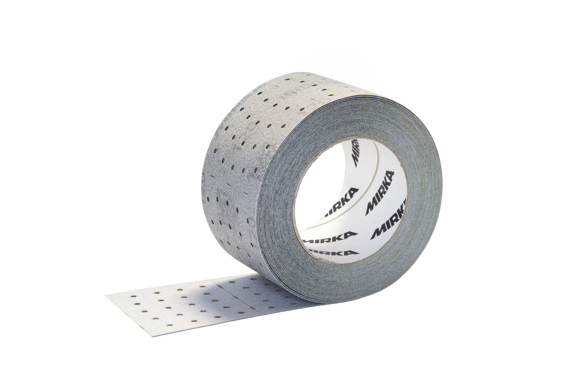 Mirka® IRIDIUM™ Rollo perforado de 2,75" x 33,5', con agarre y 20 agujeros