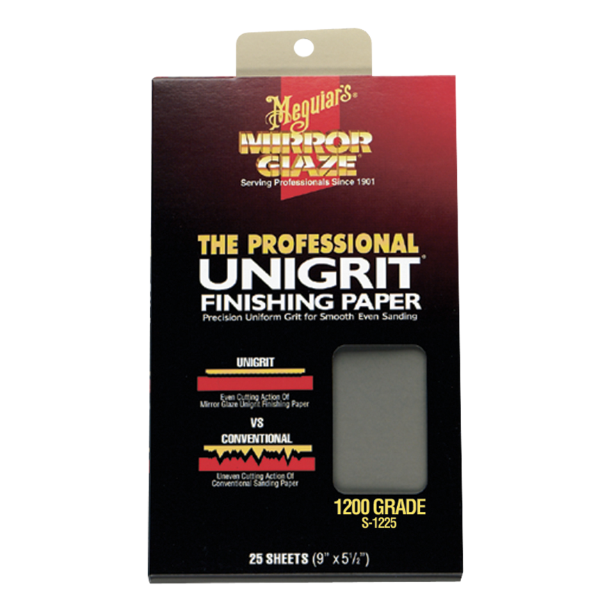 Meguiars S1225 Unigrit Sanding Paper-1200 Grit (150 Sheets)
