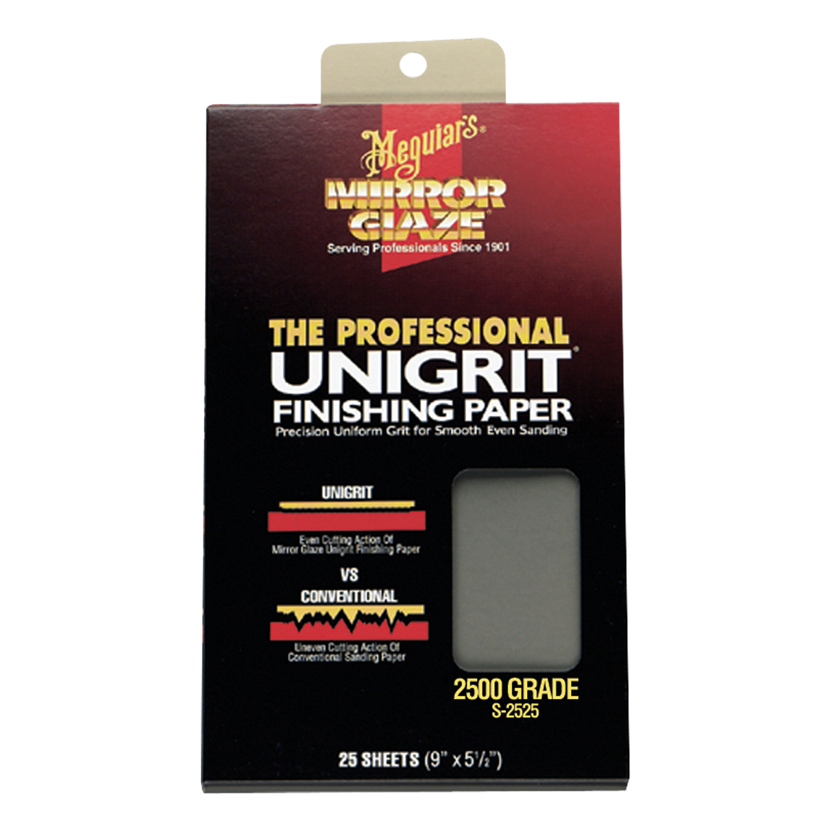 Meguiars S2525 Unigrit Sanding Paper-2500 Grit (150 Sheets)