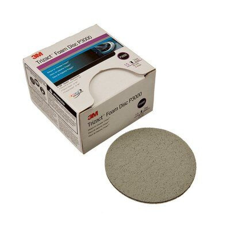 Trizact_02096AbrasiveDisc_5inDia_3000Grit_HookandLoop_Gray