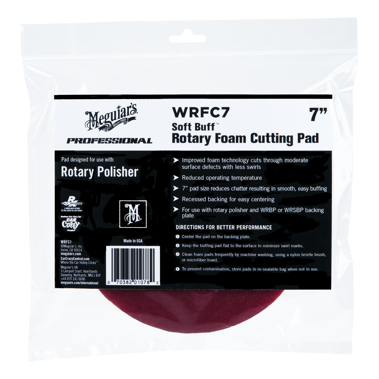 Meguiars WRFC7 Soft Buff Rotary Foam