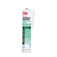06564 Sellador adhesivo marino 3M 4200FC, curado rápido, negro, cartucho de 295 ml,
