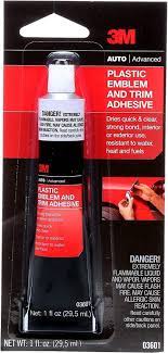 3M™ 03601 1-Component Plastic Emblem and Trim Adhesive, 1 oz Tube, Paste, Clear, 24 hr Curing