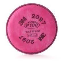 3M 2097 P100 filters — pair, bayonet mount.