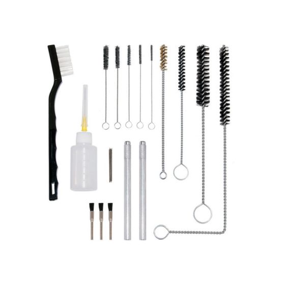 AES Industries 207 21-Piece Ultimate Spray Gun Cleaning and Maintenance Kit, Plastic, Clear