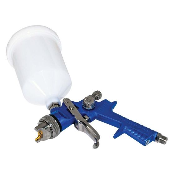 Pistola pulverizadora de alimentación por gravedad HVLP AES-507-2.0 Industries con depósito, 2 mm, 600 ml