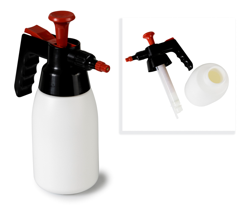 Botella rociadora con bomba, translúcida
