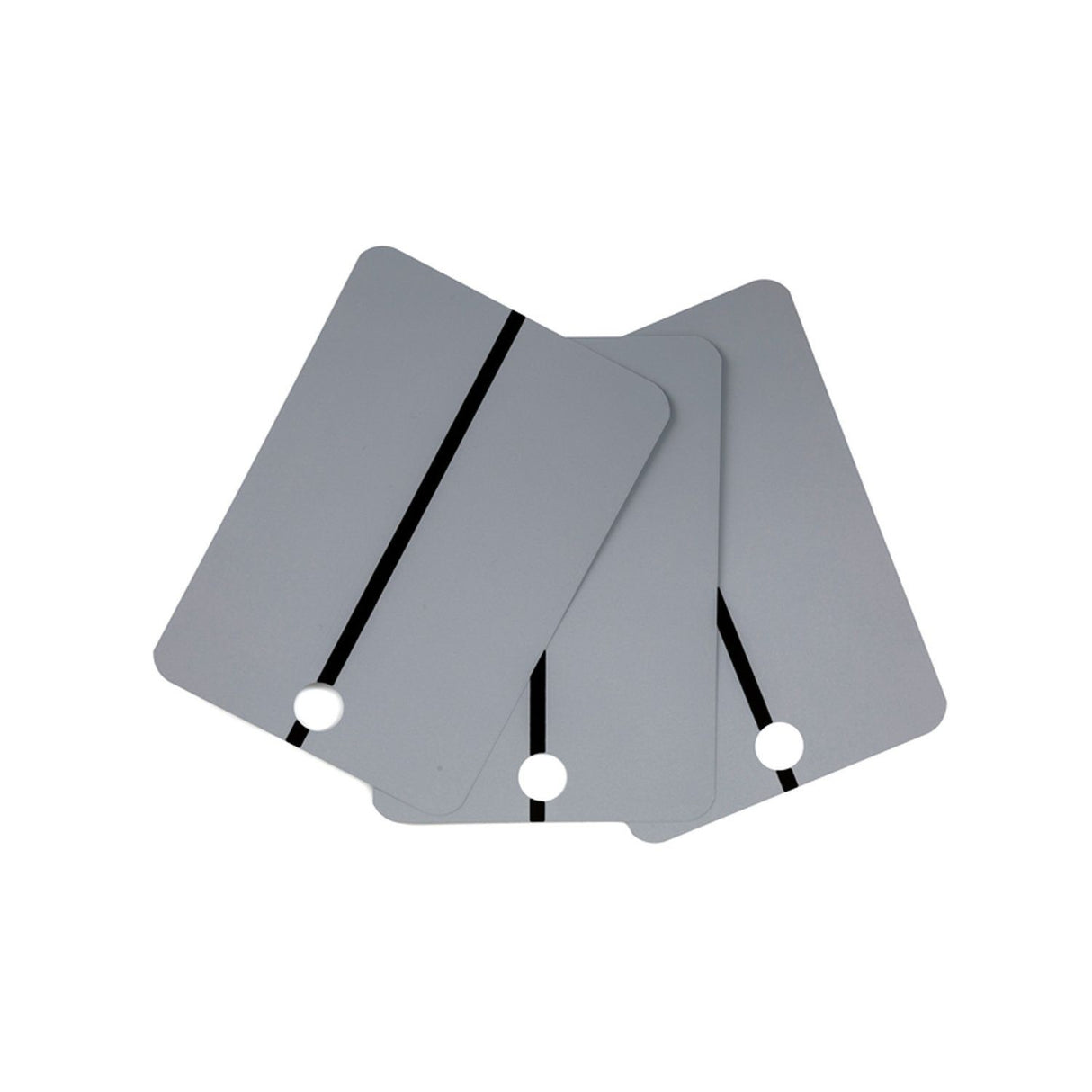 Metal Spray Samples - Black Stripe on LIGHT GRAY, 25 pcs per box