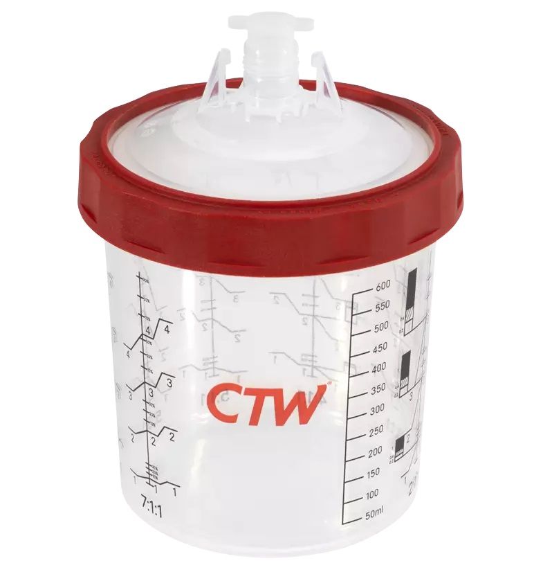 CTW CS-180 180ml/6oz Premium Disposable Spray Cup Paint System 190?m (50)