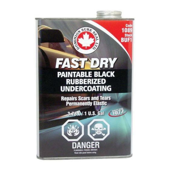 DOMINION SURE SEAL BUF1 Super Protector Series Fast Dry Undercoating, 1 gal Can, Black
