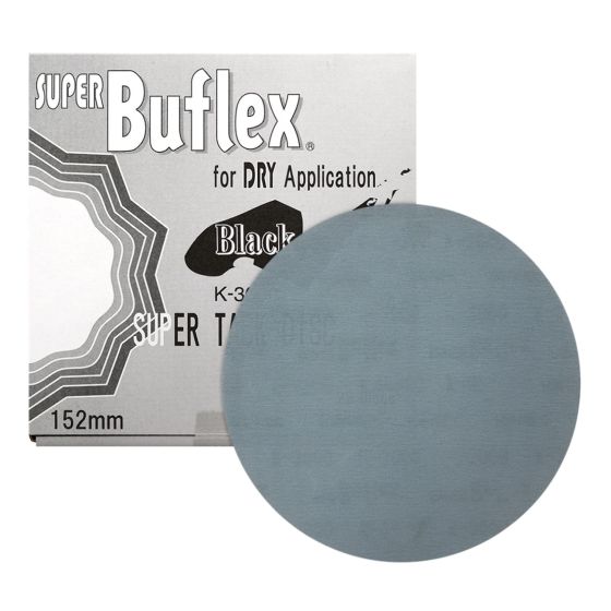 Disco Super Buflex 193-1504 de 6 pulgadas, grano 3000, negro, seco, con cierre de velcro, sin agujeros