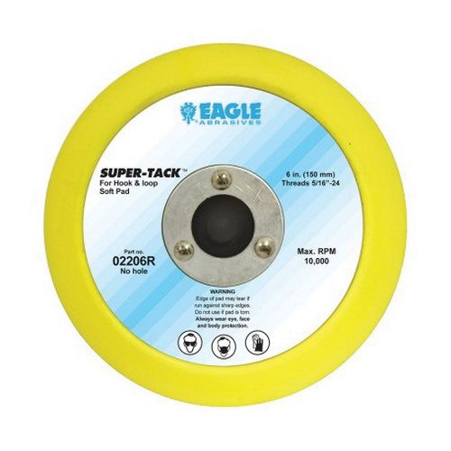 KOVAX® 02206R Soft Disc Pad, 6 in, 5/16-24 Arbor/Shank, Super-Tack Attachment