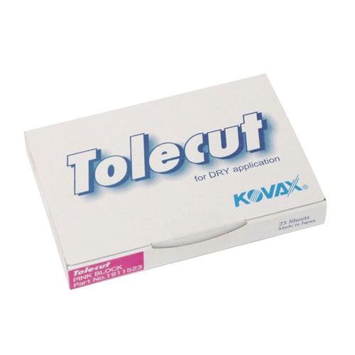 KOVAX® Tolecut® 191-1523 Sanding Sheet, 70 mm W x 114 mm L, 1500 Grit, Aluminum Oxide Abrasive, Pink, Dry