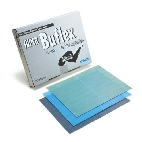 Lámina KOVAX® Super Buflex® 191-1531 Super-Tack Buflex, 130 mm de ancho x 170 mm de largo, grano 3000, grado K-3000, negra