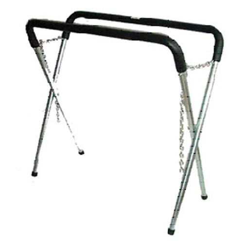 95022 Soporte de trabajo portátil ensamblado, 46" de alto, carga de 500 lb, parte superior y tubos acolchados con espuma