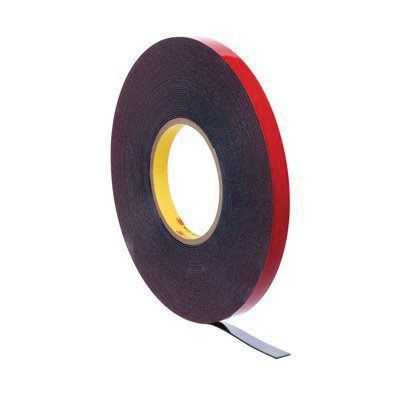 Cinta de fijación automotriz 3M™ 06386 Acrylic Plus Series, 20 yd x 1/4 in, 1,12 mm de espesor, negra