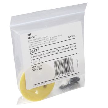 3M 20427 3-inch Hookit backup pad with adapters.