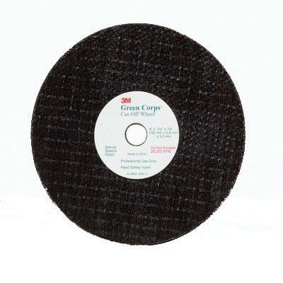 Green Corps CutOff Wheel 3inDia x3/16inTHK Wheel3/8in CenterHole AlumOx