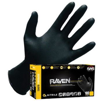66517-01 RAVEN NITRILE MED PF 50PK GLOVE 6MIL 12=CS