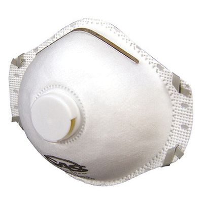 Respirador de partículas con válvula SAS® 8611, filtro N95, tejido de polipropileno, color blanco