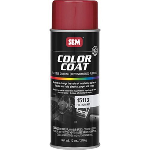 Sem, Color Coat™ 15113 Flexible Coating 16 oz Aerosol Can Firethorn Red, 24 hr Curing, Aerosol