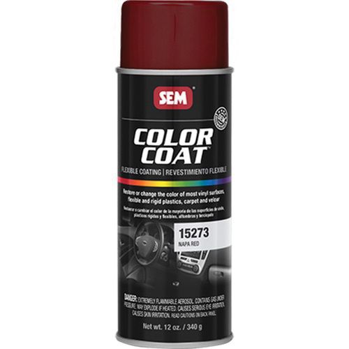 Sem, Color Coat™ 15273 Flexible Coating 16 oz Aerosol Napa Red, 24 hr Curing