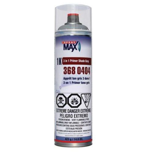 3680404 Imprimador 3 en 1, lata de aerosol de 500 ml, gris mate, de 5,4 a 8,1 pies cuadrados SprayMax