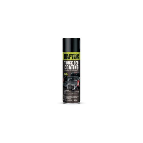 Recubrimiento para caja de camioneta U-POL® RAPTOR 4879 1K, aerosol de 14.3 oz, negro, cobertura de 8.6 pies cuadrados