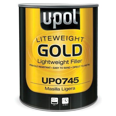 Masilla ligera para carrocería U-POL® GOLD™ UP0745, lata de 3 L, dorada, en pasta, ligera