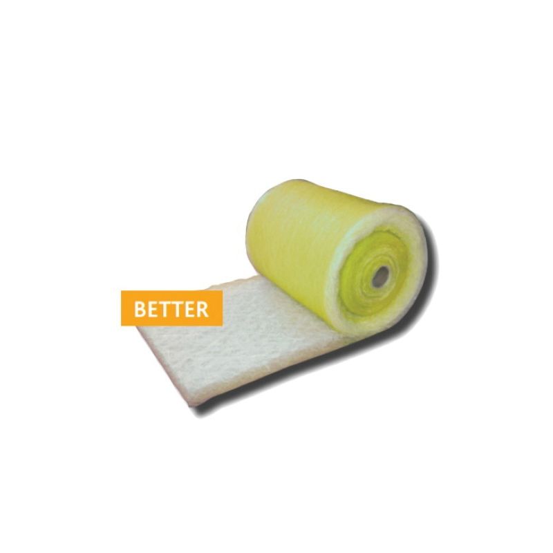 Viledon 400-140 400 Extra Heavy-Duty Floor Filter Roll, 40 in W x 2-1/2 in D x 100 ft H, 22 g Fiberglass Media