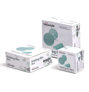 Disco de película de acabado de 6" Sunmight, disco de agarre sin orificios