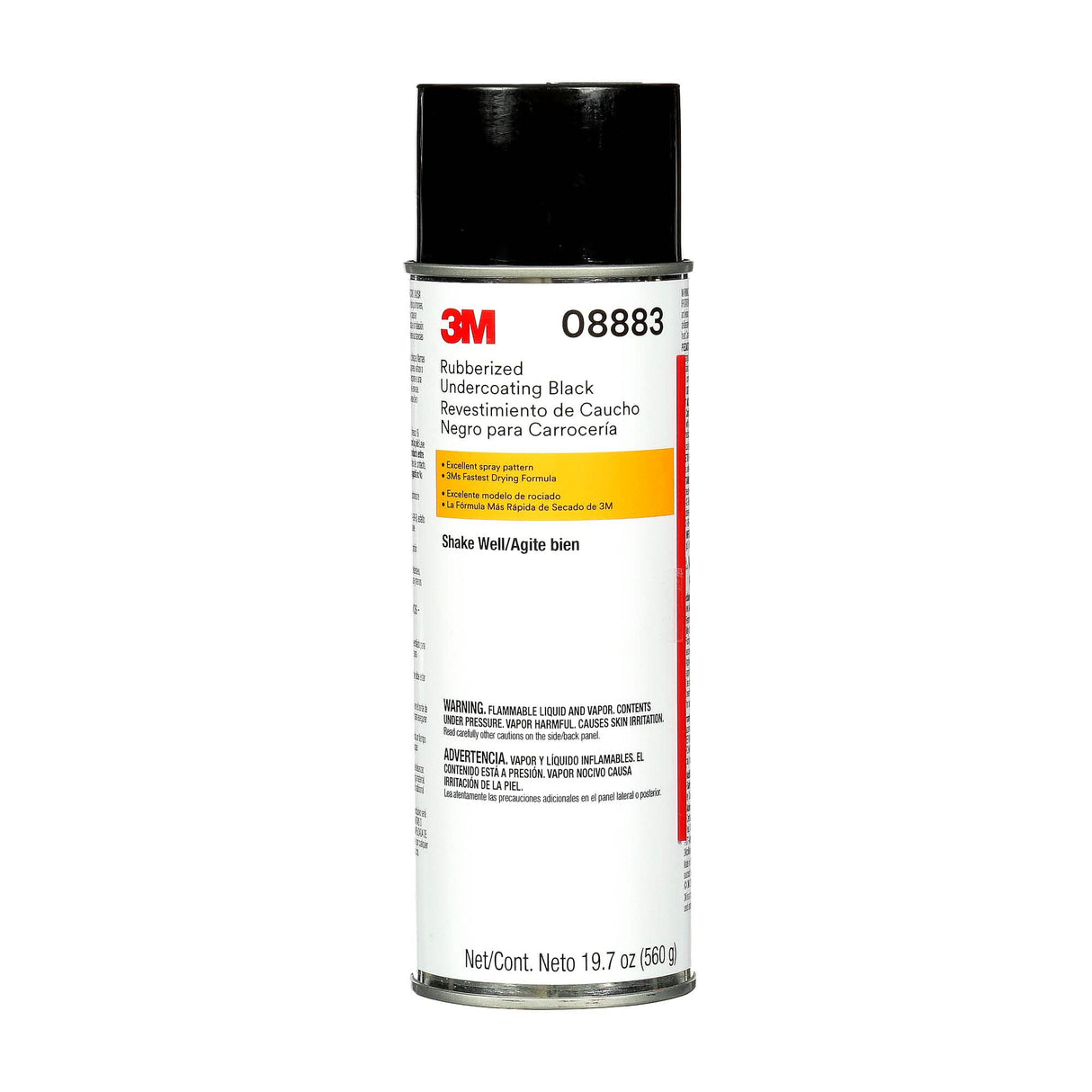 3M 08883 Rubberized Undercoating, 19.7 oz, Black, Aerosol, Rubberized