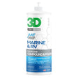 3D Marine & RV All-In-One Compound & Polish – one-step gelcoat correction for boats and RVs; removes oxidation and swirls, leaves glossy finish.