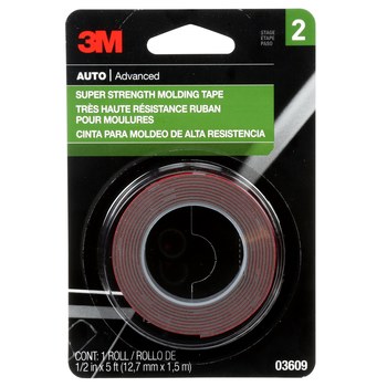 3M 03614 Super Strength Molding Tape, 1/2 in x 15 ft.