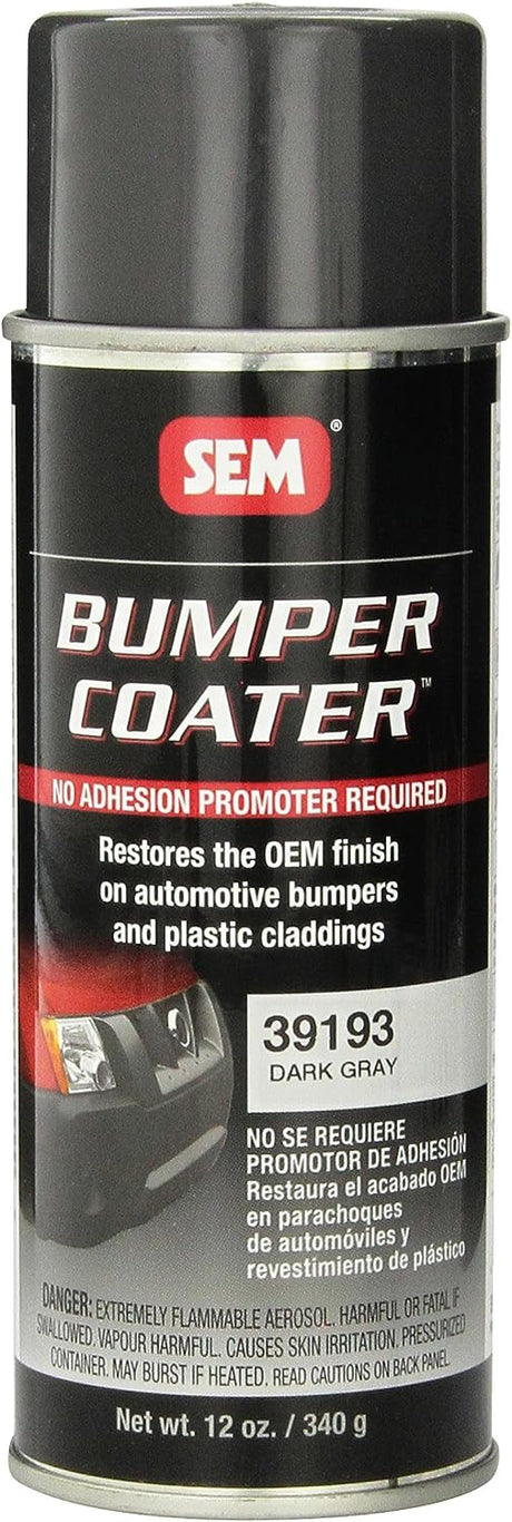 Sem, Dark Gray Bumper Coater Aerosol 12 oz, 12 oz