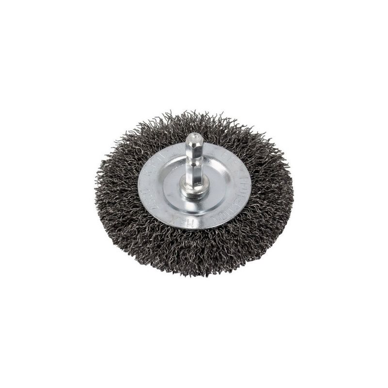 AES Industries™ 1862 Coarse Wire Wheel with Shank, 3 in, 1/4 in Shank, Steel