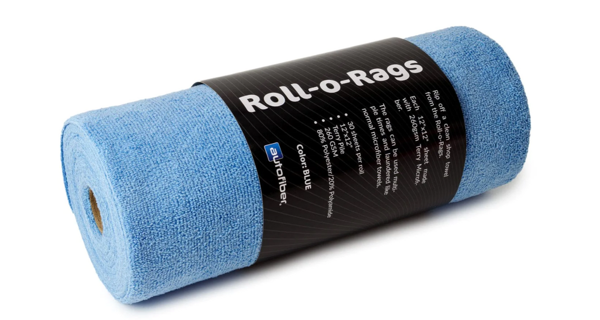 Autofiber Troll260b12-Af-Case Roll-O-Rags Microfiber Towels On A Roll 12"x12"