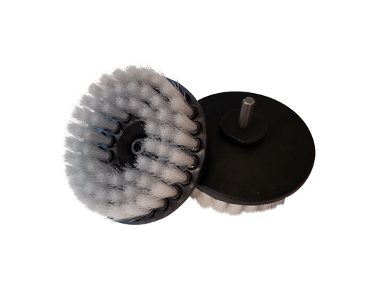 Cepillo redondo GSTBORT-G de 5" con cerdas suaves de color gris