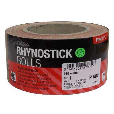 INDASA 2.75" RHYNOSTICK REDLINE PSA SANDING ROLLS, 960 SERIES
