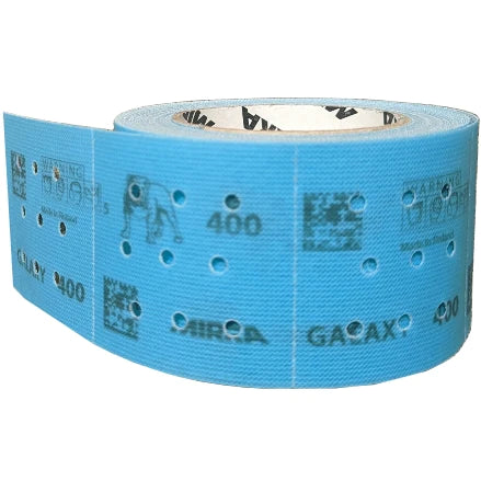 Rollos de lija con mango perforado Mirka Galaxy FY-570 de 2,75"