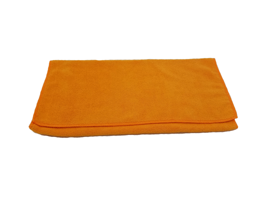 SV300L-Orange Super Value Microfiber Towel Orange with overlock edge 16"x24" 300GSM 70% polyeste