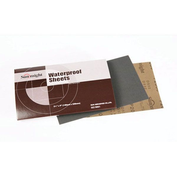 Sunmight Plain Sheet 81, 9 in W x 11 in L, Aluminum Oxide Abrasive, Wet/Dry