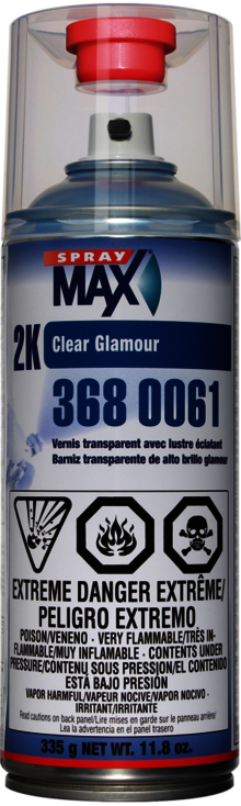 3680061 SprayMax 2K Glamour Clear Coat, 11.8 oz High Gloss