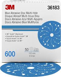 3M 36183 Blue Abrasive Disc — 6 in, 600 grit.