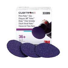 3M Cubitron II Roloc disc 33389 — 3 inch, coarse grade, 15 pack.
