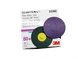 3M Cubitron II Roloc disc 33392 — 3 inch, 80 grit, 15 pack.